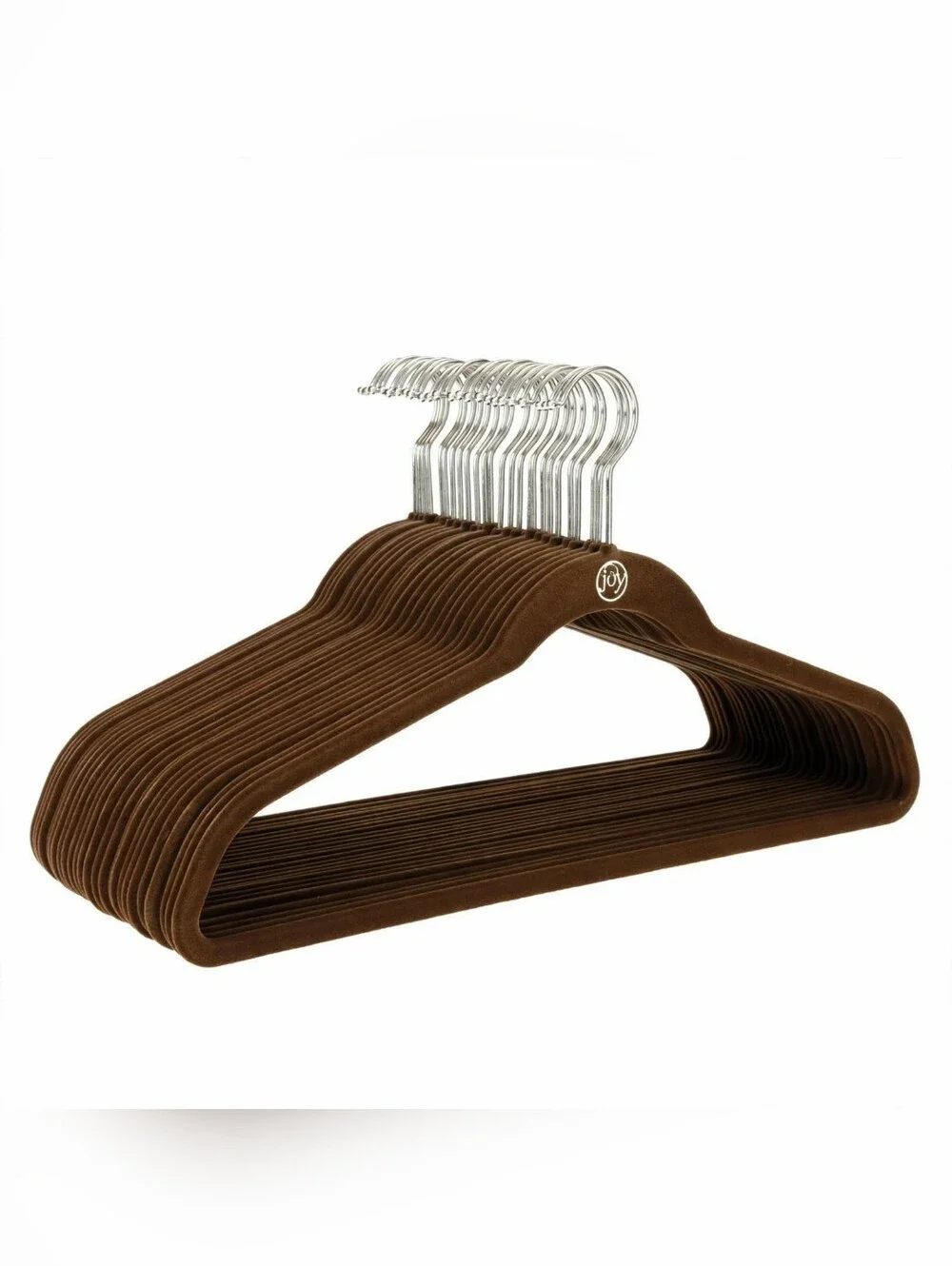 Joy Mangano Huggable Hangers 80pc Set Brown Vintage NIB